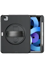 Newface iPad 2022 10.9 (10.nesil) Kılıf Hand Strap Tablet Kılıfı - Siyah - Görsel 3