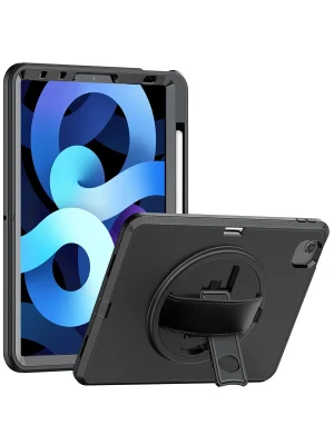 Newface iPad 2022 10.9 (10.nesil) Kılıf Hand Strap Tablet Kılıfı - Siyah