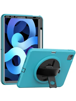 Newface iPad 2022 10.9 (10.nesil) Kılıf Hand Strap Tablet Kılıfı - Turkuaz