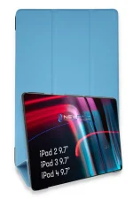 Newface iPad 4 9.7 Kılıf Tablet Smart Kılıf - Mavi