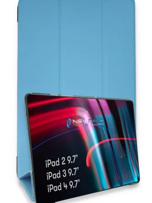 Newface iPad 4 9.7 Kılıf Tablet Smart Kılıf - Mavi