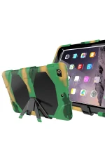 Newface iPad 5 Air 9.7 Kılıf Griffin Tablet Kapak - Kamuflaj - Görsel 4