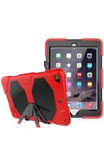 Newface iPad 5 Air 9.7 Kılıf Griffin Tablet Kapak - Kırmızı - Görsel 3