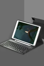 Newface iPad 5 Air 9.7 Kılıf KC01 Smart Klavyeli Tablet Kılıfı - Siyah