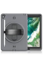Newface iPad 5 Air 9.7 Kılıf Strap-C Otterbox Tablet Kapak - Gri - Görsel 2
