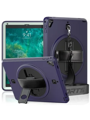 Newface iPad 5 Air 9.7 Kılıf Strap-C Otterbox Tablet Kapak - Lacivert