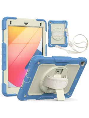 Newface iPad 5 Air 9.7 Kılıf Strap New Tablet Kapak - Mavi