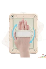 Newface iPad 5 Air 9.7 Kılıf Strap New Tablet Kapak - Pembe - Görsel 3