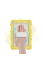 Newface iPad 5 Air 9.7 Kılıf Strap New Tablet Kapak - Sarı - Görsel 3