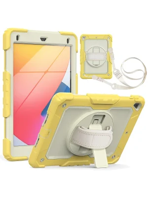 Newface iPad 5 Air 9.7 Kılıf Strap New Tablet Kapak - Sarı