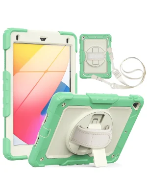 Newface iPad 5 Air 9.7 Kılıf Strap New Tablet Kapak - Yeşil