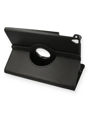 Newface iPad 9.7 (2018) Kılıf 360 Tablet Deri Kılıf - Siyah