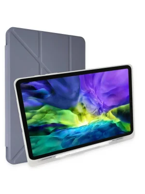 Newface iPad 9.7 (2018) Kılıf Kalemlikli Mars Tablet Kılıfı - Lila