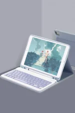 Newface iPad Air 11 (2024) Kılıf KC01 Smart Klavyeli Tablet Kılıfı - Lacivert