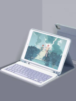 Newface iPad Air 11 (2024) Kılıf KC01 Smart Klavyeli Tablet Kılıfı - Lacivert