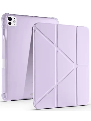 Newface iPad Air 13 (2024) Kılıf Kalemlikli Mars Tablet Kılıfı - Açık Mor