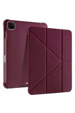 Newface iPad Air 13 (2024) Kılıf Kalemlikli Mars Tablet Kılıfı - Mor