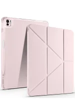 Newface iPad Air 13 (2024) Kılıf Kalemlikli Mars Tablet Kılıfı - Rose Gold