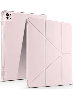 Newface iPad Air 13 (2024) Kılıf Kalemlikli Mars Tablet Kılıfı - Rose Gold
