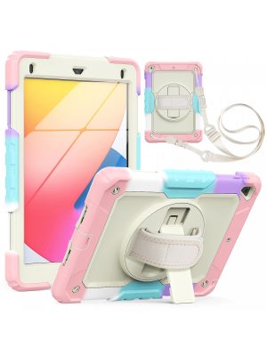 Newface iPad Air 2 9.7 Kılıf Tablet Rainbow Kapak - Pembe