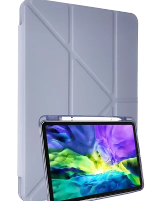 Newface iPad Air 4 10.9 Kılıf Kalemlikli Mars Tablet Kılıfı - Açık Mor