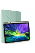 Newface iPad Air 4 10.9 Kılıf Kalemlikli Mars Tablet Kılıfı - Açık Yeşil