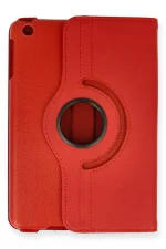 Newface iPad Mini 1 Kılıf 360 Tablet Deri Kılıf - Kırmızı - Görsel 2