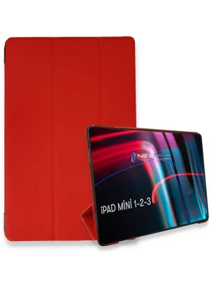 Newface iPad Mini 3 Kılıf Tablet Smart Kılıf - Kırmızı