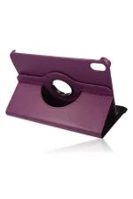 Newface iPad Mini 6 Kılıf 360 Tablet Deri Kılıf - Mürdüm