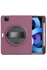 Newface iPad Pro 11 (2018) Kılıf Hand Strap Tablet Kılıfı - Mürdüm - Görsel 3