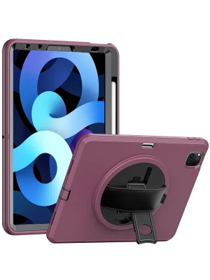 Newface iPad Pro 11 (2018) Kılıf Hand Strap Tablet Kılıfı - Mürdüm