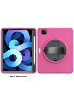 Newface iPad Pro 11 (2018) Kılıf Hand Strap Tablet Kılıfı - Pembe - Görsel 2