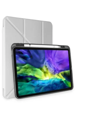Newface iPad Pro 11 (2018) Kılıf Kalemlikli Mars Tablet Kılıfı - Gri