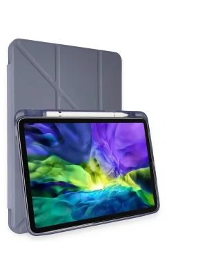 Newface iPad Pro 11 (2018) Kılıf Kalemlikli Mars Tablet Kılıfı - Lila