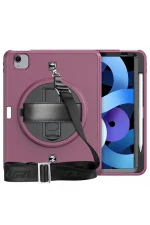 Newface iPad Pro 11 (2020) Kılıf Strap-C Otterbox Tablet Kapak - Mürdüm - Görsel 2