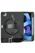 Newface iPad Pro 11 (2020) Kılıf Strap-C Otterbox Tablet Kapak - Siyah - Görsel 2