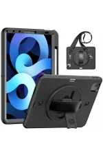 Newface iPad Pro 11 (2020) Kılıf Strap-C Otterbox Tablet Kapak - Siyah