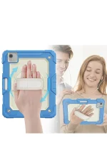 Newface iPad Pro 11 (2020) Kılıf Strap New Tablet Kapak - Mavi - Görsel 2