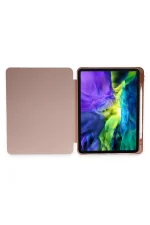 Newface iPad Pro 11 (2021) Kılıf Kalemlikli Hugo Tablet Kılıfı - Rose Gold - Görsel 2