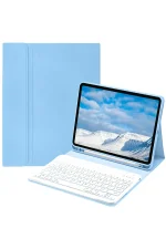 Newface iPad Pro 11 (2022) Kılıf KC01 Smart Klavyeli Tablet Kılıfı - Açık Mavi