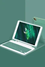 Newface iPad Pro 11 (2022) Kılıf KC01 Smart Klavyeli Tablet Kılıfı - Koyu Yeşil