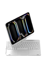 Newface iPad Pro 11 (2024) F11 ATS Kılıf Magic Dönen Klavyeli Tablet Kılıf - Gümüş - Görsel 5