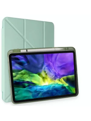 Newface iPad Pro 11 (2024) Kılıf Kalemlikli Mars Tablet Kılıfı - Açık Yeşil