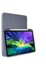 Newface iPad Pro 11 (2024) Kılıf Kalemlikli Mars Tablet Kılıfı - Lila