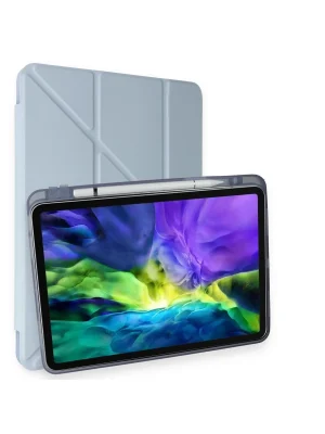 Newface iPad Pro 11 (2024) Kılıf Kalemlikli Mars Tablet Kılıfı - Mavi