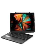 Newface iPad Pro 12.9 (2021) Kılıf Magic Dönen Klavyeli Tablet Kılıf - Siyah - Görsel 2