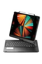 Newface iPad Pro 12.9 (2021) Kılıf Magic Dönen Klavyeli Tablet Kılıf - Siyah - Görsel 4