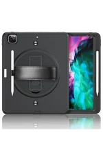 Newface iPad Pro 12.9 (2021) Kılıf Strap-C Otterbox Tablet Kapak - Siyah - Görsel 2