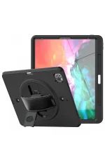 Newface iPad Pro 12.9 (2021) Kılıf Strap-C Otterbox Tablet Kapak - Siyah - Görsel 3