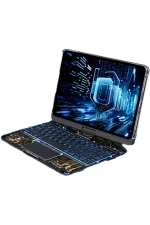 Newface JP12.9 iPad Pro 12.9 (2022) Kılıf Vales Dönen Ledli Klavyeli Tablet Kılıfı - Siyah